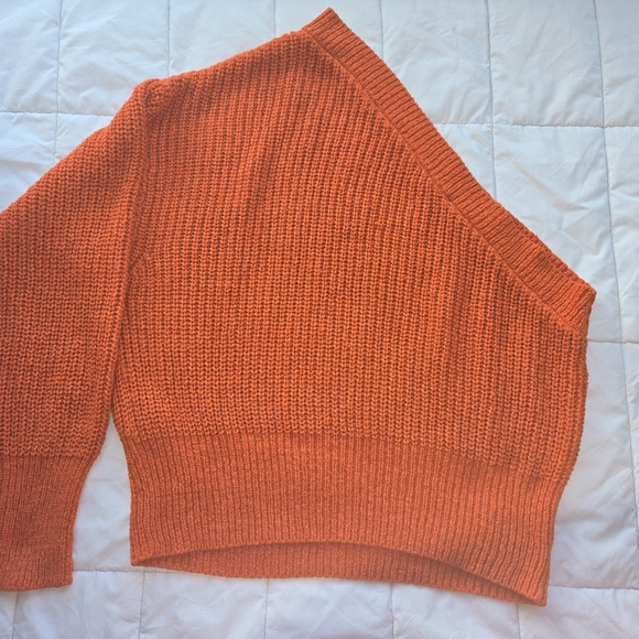 ZARA KNIT Women's Orange Blouse Size S Handmade Crochet - Picture 3 of 3